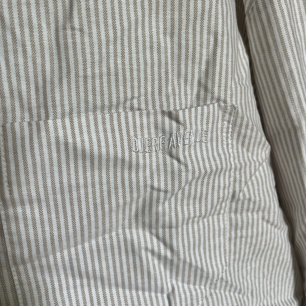 Djerf Avenue Breezy Shirt Beige Stripe - Picture 4 of 5